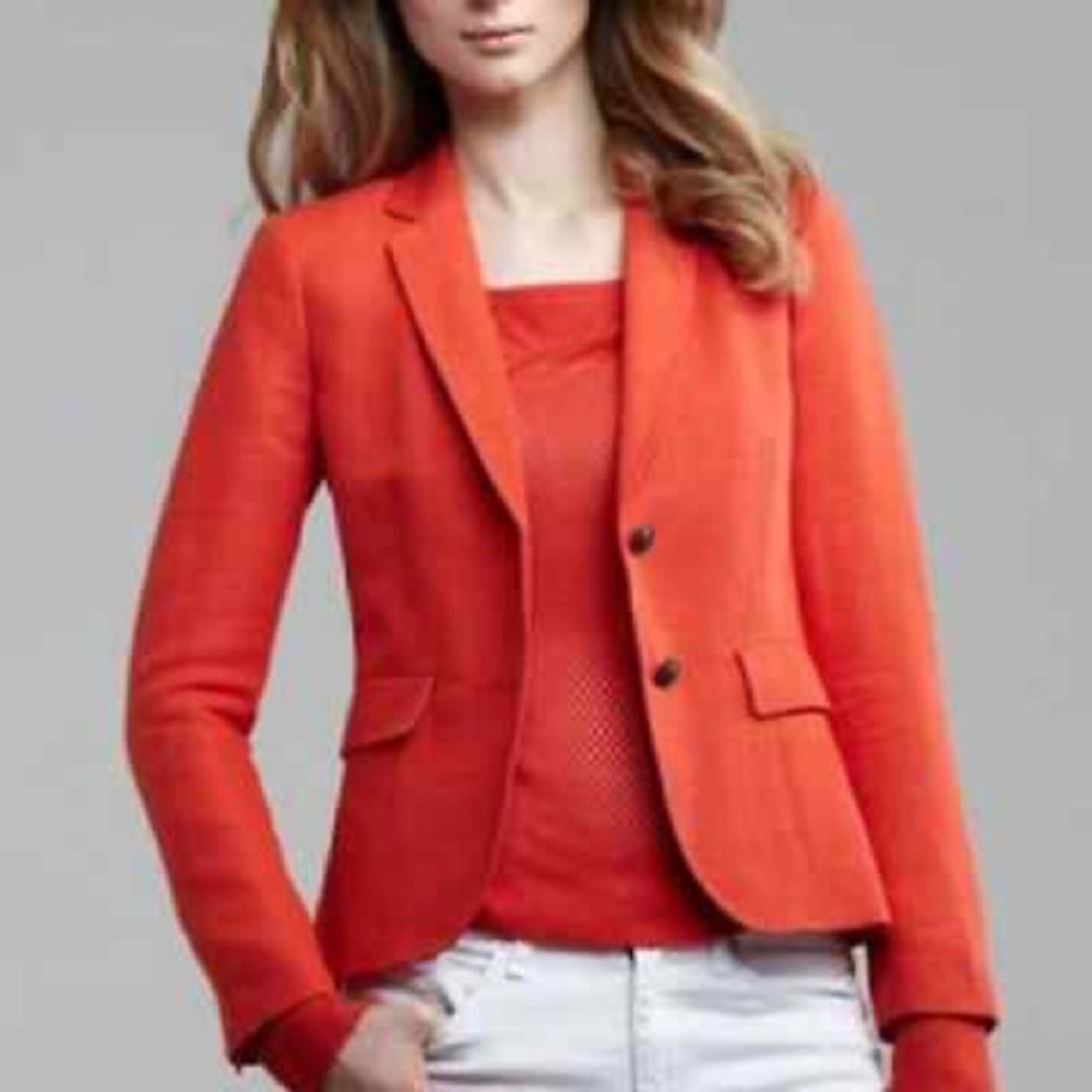 RAG & BONE Bailey Tangerine Twill Linen Blend blazer